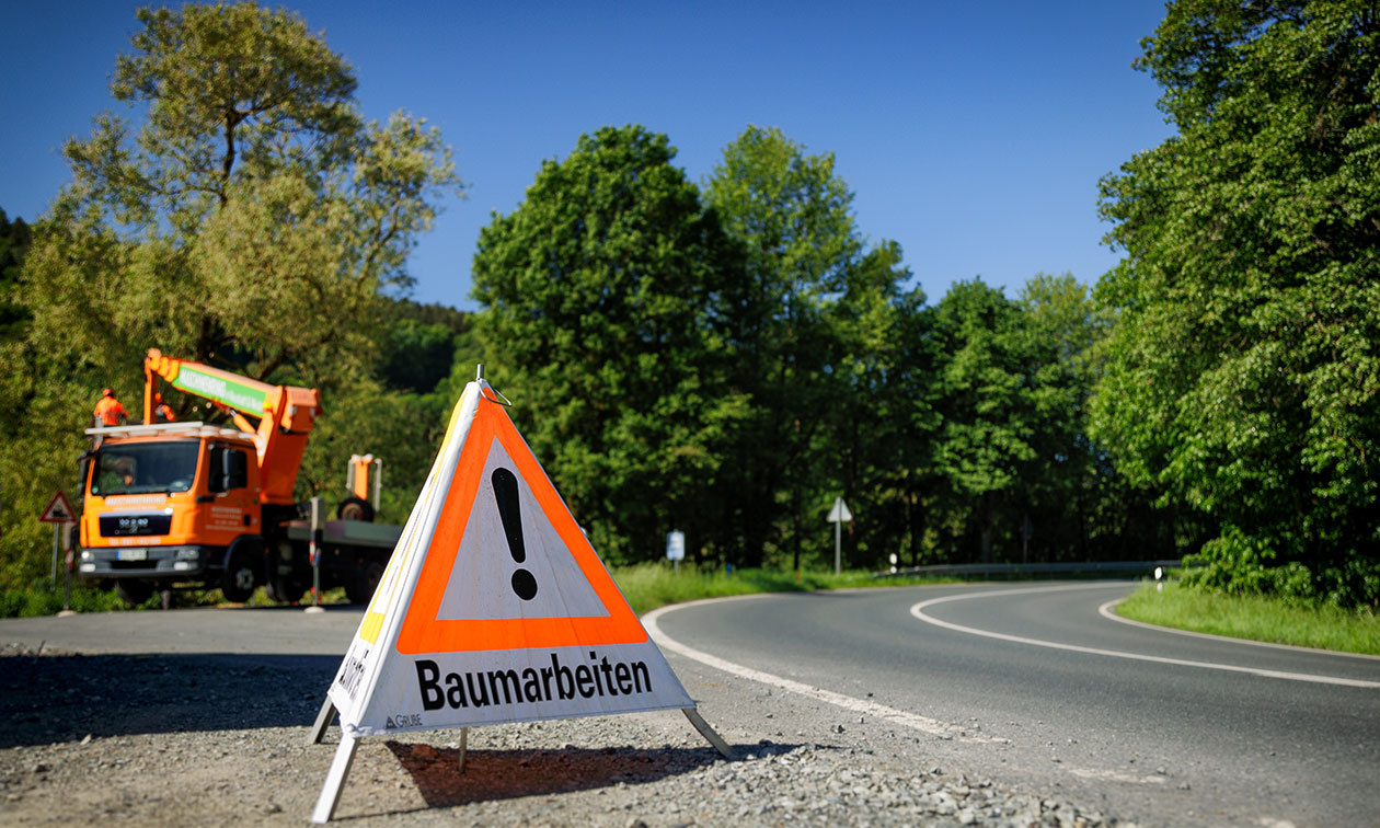 Baumarbeiten an den Straßen